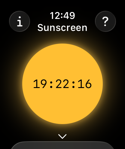An amber sun with nineteen hours left — moderate UV.